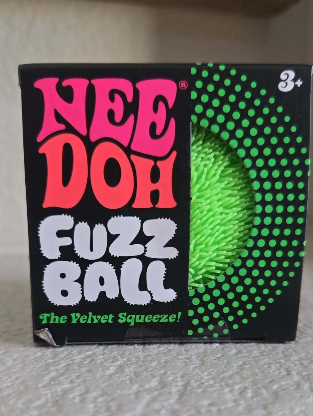 New Needoh Fuzz Ball Kids Toy - Neon Green